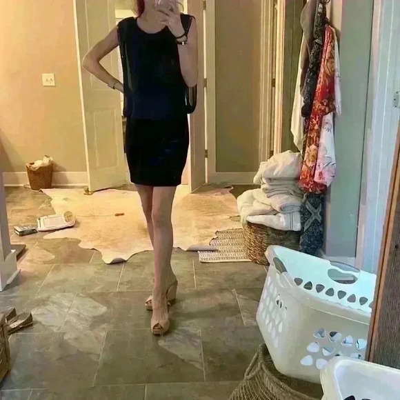 Cache navy blue cocktail dress - Picture 7 of 10